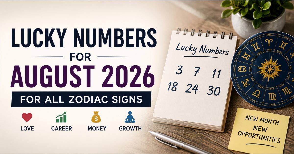 Lucky Numbers for August 2026: Monthly Numerology Predictions for All Zodiac Signs